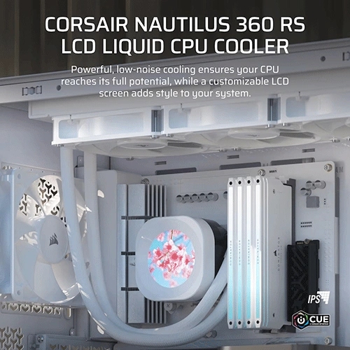 Corsair Nautilus 360 RS LCD White CPU Liquid Cooler